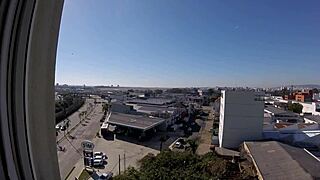 Sarada feels exposed naked at hotel window