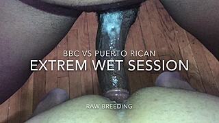 Extreme wet bareback session!