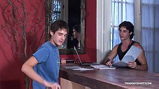 Latin boys Javier and Ezequiel in a steamy college encounter