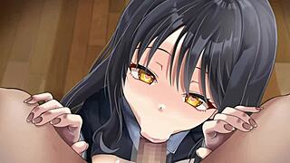 junior getting blowjob in hentai anime 😊