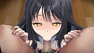 junior getting blowjob in hentai anime 😊