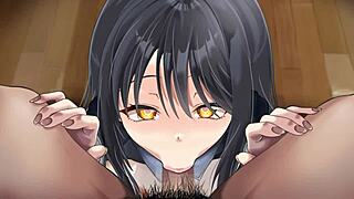 junior getting blowjob in hentai anime 😊