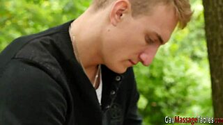 Gay teen amateur riding hard after rough massage! 💦