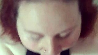 i cum all over my slutty redhead girlfriend's big tits