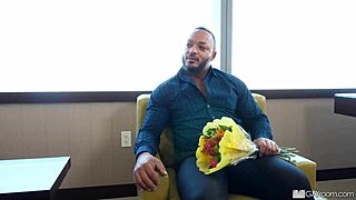 black cock stretches my ass wide open in the shower