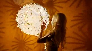 Blonde Babe Teases and Masturbates Solo in Retro Style