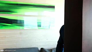 black cock stretches my ass wide open in the shower