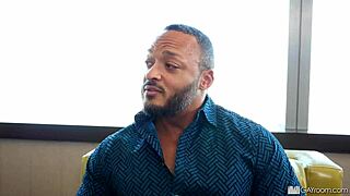 black cock stretches my ass wide open in the shower