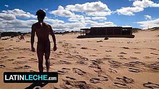 Straight Dude Fucks Black Stud at Beach