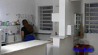 Latina couple from Praia Grande engages in doggystyle sucking and riding