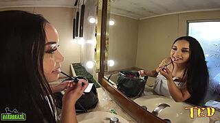 Safyra Safi gets naughty behind cameras with Vinny Kabuloso.