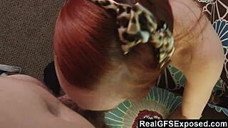 REDHEAD DANI JENSEN GIVES EXTREME BLOWJOB!