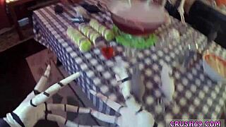 yo, step daddy gave me a creampie for the first time during swalloween fun with hardcore pov