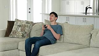 Megan Marx sweet-talks stepbro into explosive orgasmic pounding.