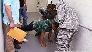 Military Uniform Handjob Group