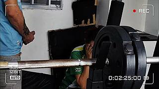 Employees caught in the store's back area.