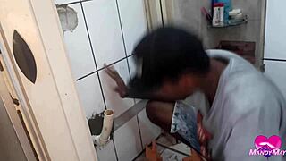 exploring new sensations with a large partner in a private moment, stretching gently and filling completely