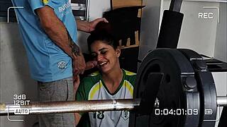 Employees caught in the store's back area.