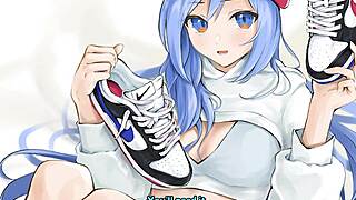 Minah blackmails you with hentai jerk off instructions involving socks and humiliation