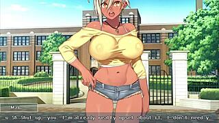 Kanobitch's slutty transformation in this hentai anime episode 15, switching back in a looped cycle.