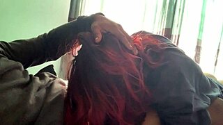 No se da cuenta que la grabo mientras me devora la verga. latina teen 18+ monster cock interracial