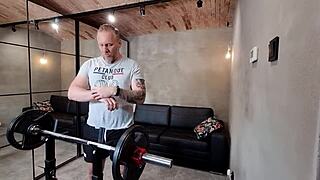 Video for gay fans with workout and shower fun