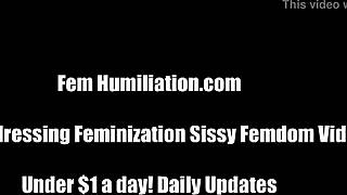 Cute Sissy Transformation Under Strict Femdom Domination for Total Humiliation
