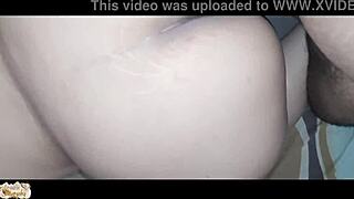 teasing her tight latina curves with slow, steamy doggystyle moves