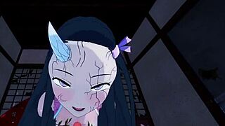 Nezuko and Daki have intense sex in this POV hentai 😈