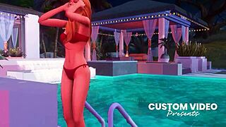 hot tub romance in 3d hentai preview