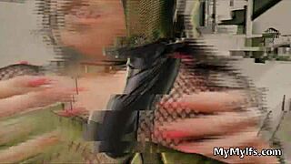 Housewife in Fishnet Craves Every Inch of Studs' Monster Cocks - Want More?