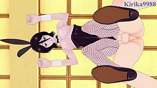 Rukia kuchiki and yoruichi shi in bunny girl sex scene