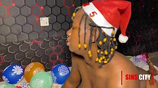 I gave my husband a Christmas ride, bent over with big tits bouncing hard! I couldn’t stop!