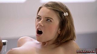 Old Milf Seduces Young Stunning Girl with Brainy Old Gentleman