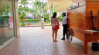 martinasmith squirts hard at the mall while fingering in public