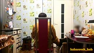 Husband Away, Wife in Stockings Fucked by Kinky Friend