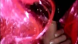 Pink-haired beauty swallows cum in deepthroat blowjob