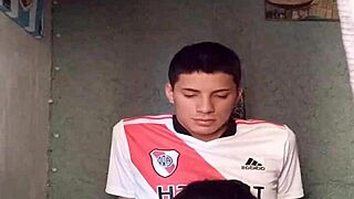 hey latina masturbates big cock and swallows 😍