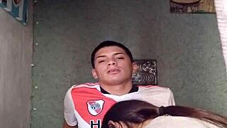 hey latina masturbates big cock and swallows 😍