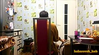 Husband Away, Wife in Stockings Fucked by Kinky Friend