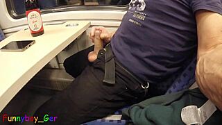 Bold masturbation attempt on moving train interrupted