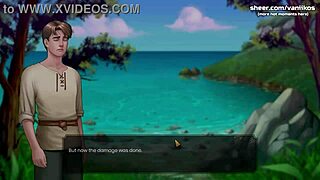 Beautiful Milf with Big Boobs in Animated Cartoon Porn Game