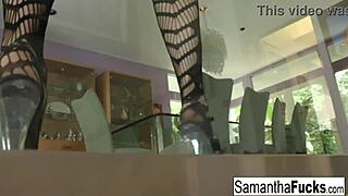 Samantha Saint Rocks a Fishnet Body Suit