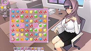 Tsundere Milf In Hentai Game Teases With Massive Tits From Perfect Cleavage.