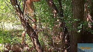 Wondrous Forest Adventure with Naked Mala Dvojka Flashing Outdoors