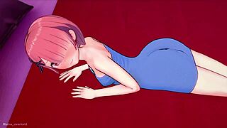 Wow, Ram’s giving footjobs with just a towel on in this steamy hotel anime scene!