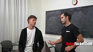 Burglar's Blue-Eyed Twink Receives Rough Bareback Punishment in Garage