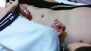 Petite Asian in Sailor Uniform Gets Naughty with Blowjob and Creampie in Cosplay.