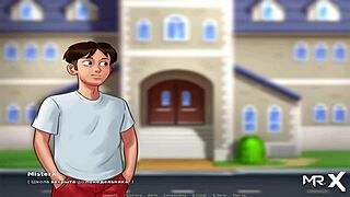 summertime saga girl offers sex for cash in hentai style