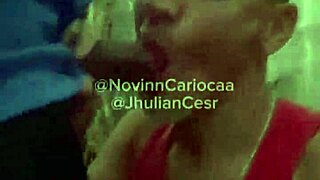 Four well-endowed twinks dominate latina in intense gay orgy